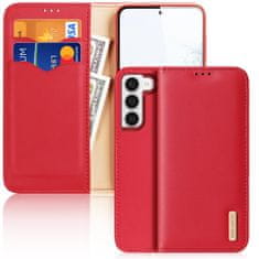 Dux Ducis Hivo kožené pouzdro s RFID blokováním na Samsung Galaxy S23 5G Red