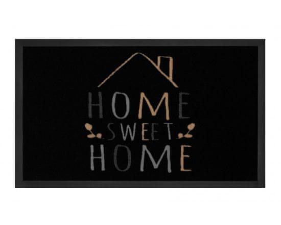 Hanse Home Protiskluzová rohožka Home sweet home 103797 Black Creme - na ven i na doma