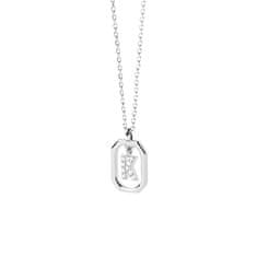 PDPAOLA Půvabný stříbrný náhrdelník písmeno "K" LETTERS CO02-522-U (řetízek, přívěsek)