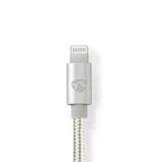 Nedis CCTB39650AL10 Apple Lightning certifikovaný kabel zástrčka Apple Lightning 8-pin - zástrčka USB-C, aluminium, 1 m