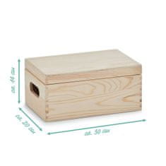 Zeller Dřevěný úložný box s víkem, 8,5 l