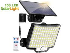 Xtech Solární LED svítidlo SLX-106 - pohybový senzor, DO, 106 LED