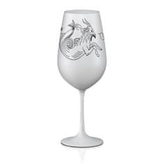 Crystalex Sklenice na bílé i červené víno Viola 550 ml bílá, znamení KOZOROH_1 ks
