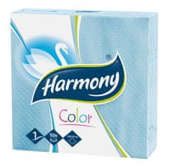 Harmony Ubrousky papírové barevné Harmony Color - 33 cm x 33 cm / modrá / 50 ks