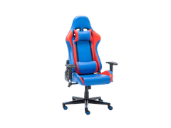Bezdoteku Kancelářská židle VIKTORKA modrá s červenými pruhy
