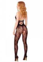 Daring Intimates Floral Halter Bodystocking - O/S