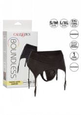 California Ex Novel CalExotics Boundless Thong with Garter / postroj - tanga s podvazky - L/XL