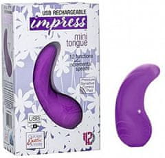 Impress Mini Tongue / silikonový vibrátor - Fialová