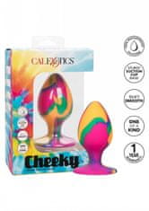 California Ex Novel CalExotics Cheeky Large Tie-Dye Plug - analní silikonový kolík