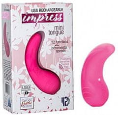 Impress Mini Tongue / silikonový vibrátor - Růžová