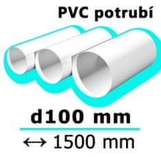 Mikawi Kulaté ventilační potrubí d100 mm (vnější 104 mm) délka 1500 mm MIKAWI 59-0149