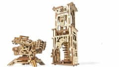 UGEARS 3d dřevěné mechanické puzzle věž archballista