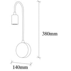 Opviq Nástěnná lampa Baston I černá