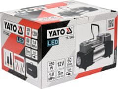 YATO Kompresor 12V s LED svítilnou 250W