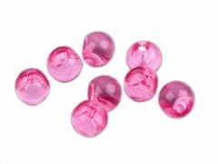 Kraftika 10g pink plastový transparentní korálek / knoflík 13 mm