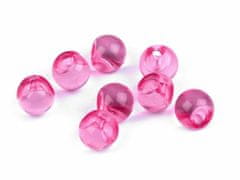 Kraftika 10g pink plastový transparentní korálek / knoflík 13 mm