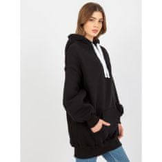 Ex moda Dámská mikina basic s oversize střihem JOSETTE černá EM-BL-694.20X_393958 Univerzální