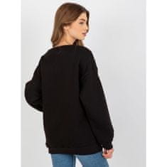 Ex moda Dámská mikina bez kapuce oversize AUSTINA černá EM-BL-760.01_393834 Univerzální