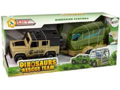 Lean-toys Auto Terénní Transporter Pro Roztáčení Diy Dinosaurus