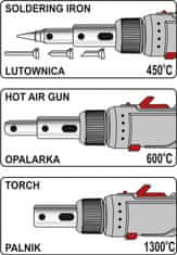 YATO Pájka plynová 3v1, 30-70W,30ML