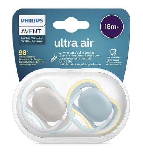 Philips Avent Šidítko Ultra air neutral 18m+, 2 ks