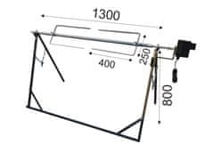 KAREL - JANEČEK Gril jehně / sele / prase / drůbež 1300 mm s motorem do 100 Kg