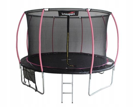 Lean-toys LEAN Sport Max 14ft trampolína černo-růžová