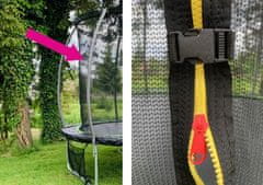 Lean-toys Vnitřní síť pro trampolínu Sport Max 8 stop růžová