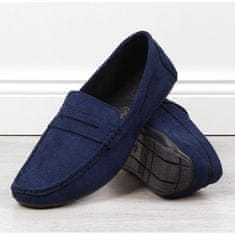 Pánské mokasíny slip-on navy blue NEWS velikost 44