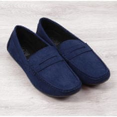 Pánské mokasíny slip-on navy blue NEWS velikost 44