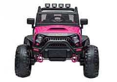 Lean-toys Auto na baterii Jeep JC666, lakovaná růžová
