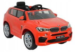 Lean-toys Vůz je napájen baterií BMW X5 M Red