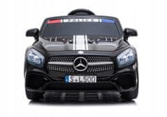 Lean-toys Bateriové vozidlo Mercedes SL500 Police Black