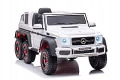 Lean-toys Auto na baterie Mercedes Benz G63 6X6 White