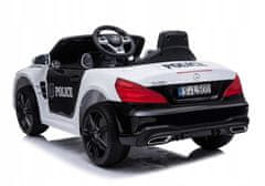 Lean-toys Bateriové vozidlo Mercedes SL500 Police White