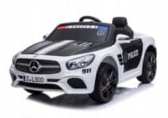 Lean-toys Bateriové vozidlo Mercedes SL500 Police White