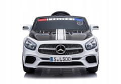 Lean-toys Bateriové vozidlo Mercedes SL500 Police White