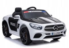 Lean-toys Bateriové vozidlo Mercedes SL500 Police White