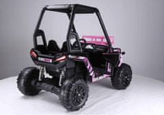 Lean-toys Auto na růžové baterii JS360-1