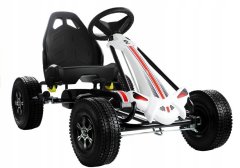 Lean-toys Black and White Monster Gokart On Pumped Ko pedály