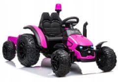 Lean-toys Bateriový tahač s přívěsem HZB-200 Pink