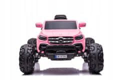 Lean-toys Bateriový vůz Mercedes DK-MT950 4x4 Světle růžový