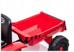 Lean-toys Bateriový traktor s přívěsem CH9959 červený