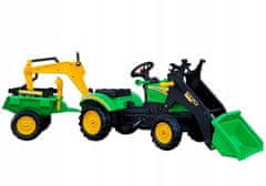 Lean-toys Velký traktor Branson s červeným buldozerem a lopatou