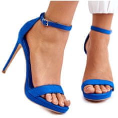 Elegantní semišové sandály na podpatku Blue Averie velikost 40