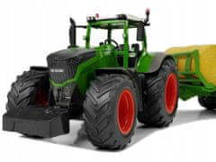 Lean-toys Velký traktor s přívěsem 80 cm dálkově balený seno