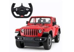 Lean-toys Auto R/C Jeep Wrangler Rubicon 1:14 Rastar Red
