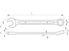 Fortum Klíč očkoplochý (4730206) klíč očkoplochý, 6mm, L 110mm, 61CrV5