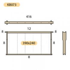 Bioúly Rámkový přířez 390x240, svisle Hoffman, Lípa, 50 ks