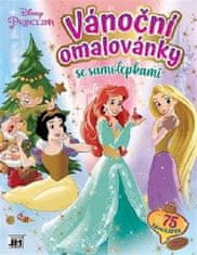 Vánoční omalovánky se samolepkami - Princezny